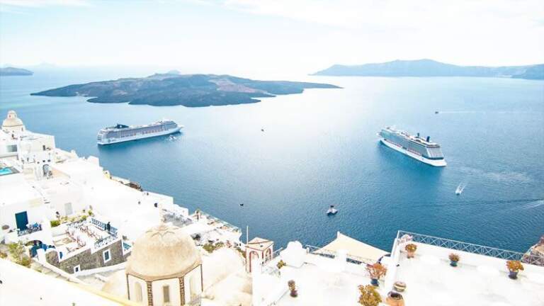 Visitar Santorini en una escala de cruceros. Cómo es la experiencia.